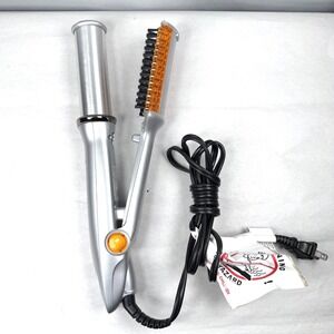 Instyler 1.25" Rotating Hot Iron Hair Straightener Silver Model IS1001 / Tested
